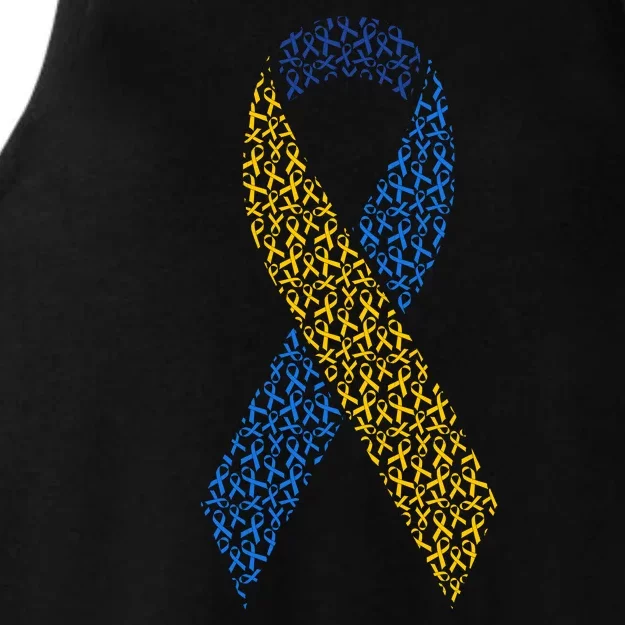 World Down Syndrome Day Awareness Ribbons Ladies Tri-Blend Wicking Tank