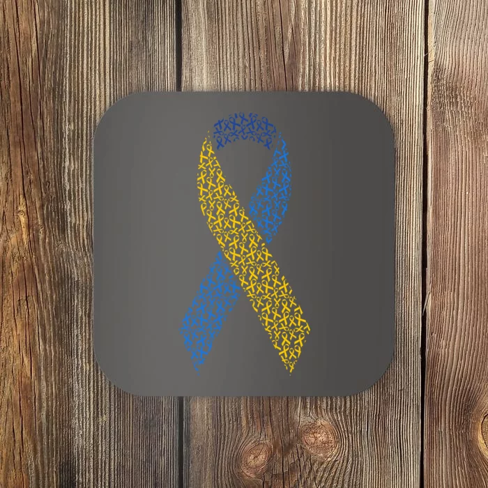 World Down Syndrome Day Awareness Ribbons Coaster