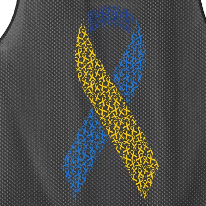 World Down Syndrome Day Awareness Ribbons Mesh Reversible Basketball Jersey Tank