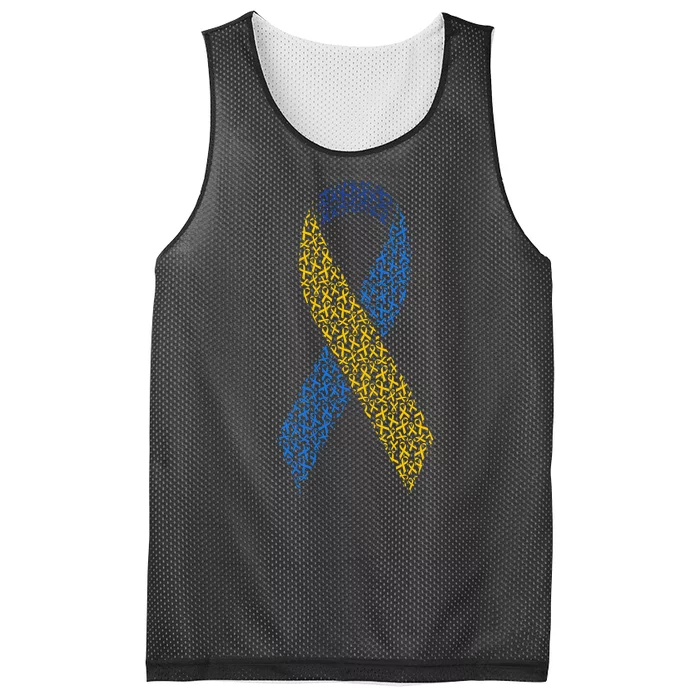 World Down Syndrome Day Awareness Ribbons Mesh Reversible Basketball Jersey Tank