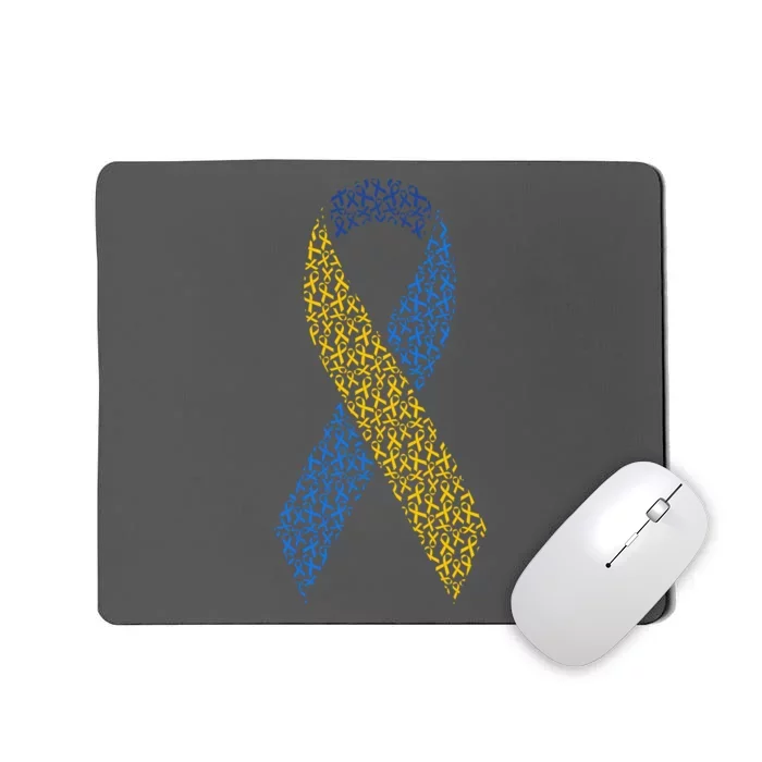 World Down Syndrome Day Awareness Ribbons Mousepad