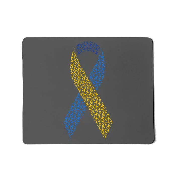 World Down Syndrome Day Awareness Ribbons Mousepad