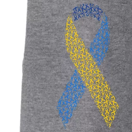 World Down Syndrome Day Awareness Ribbons Doggie 3-End Fleece Hoodie