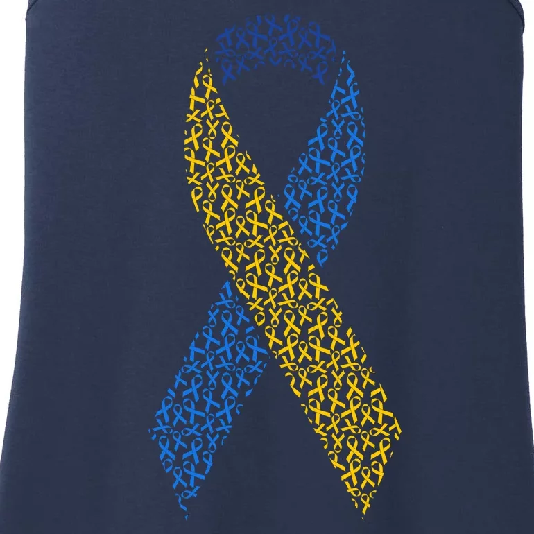 World Down Syndrome Day Awareness Ribbons Ladies Essential Tank