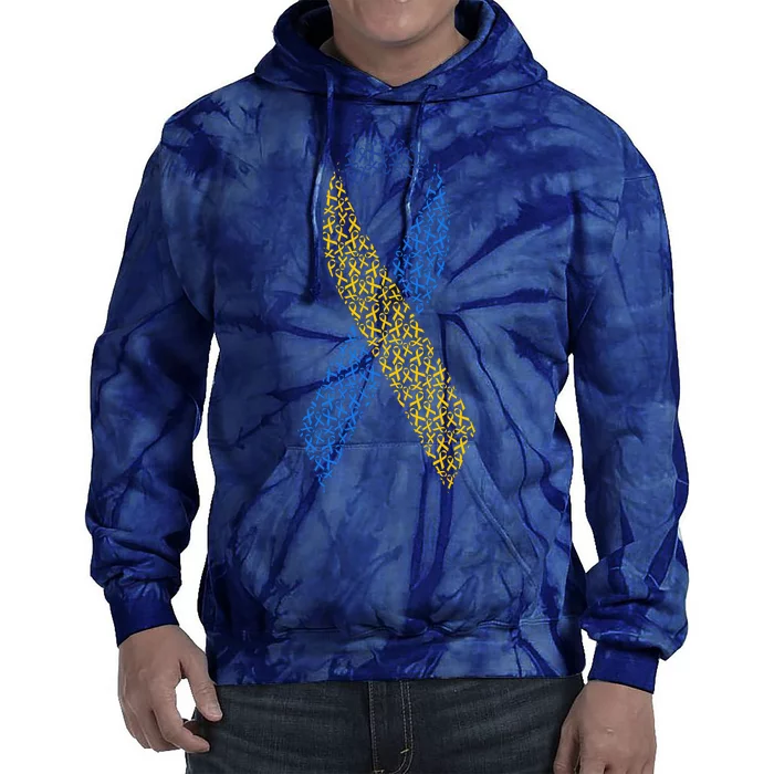 World Down Syndrome Day Awareness Ribbons Tie Dye Hoodie