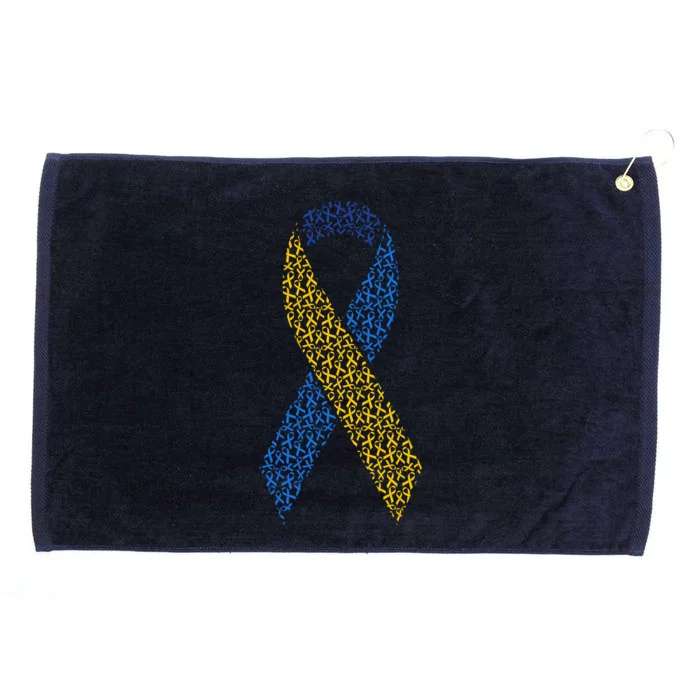 World Down Syndrome Day Awareness Ribbons Grommeted Golf Towel