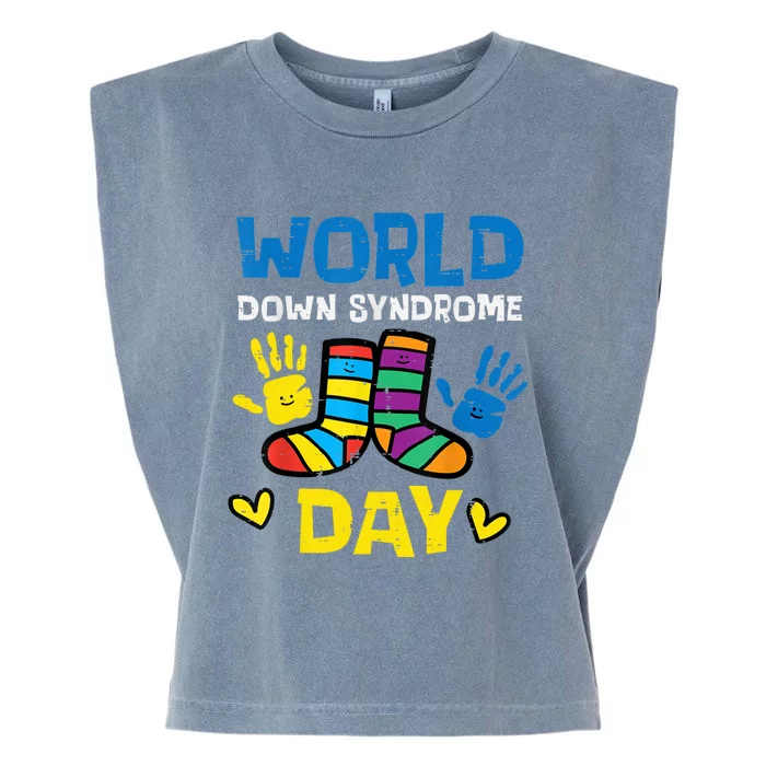 World Down Syndrome Day Awareness T21 Teacher Women Garment-Dyed Women's Muscle Tee