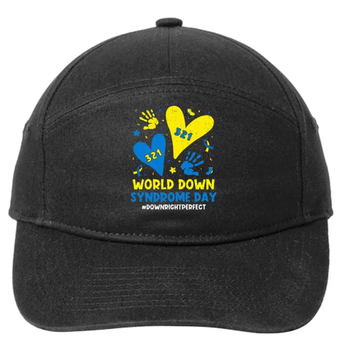 World Down Syndrome Day 321 Awareness Support 7-Panel Snapback Hat