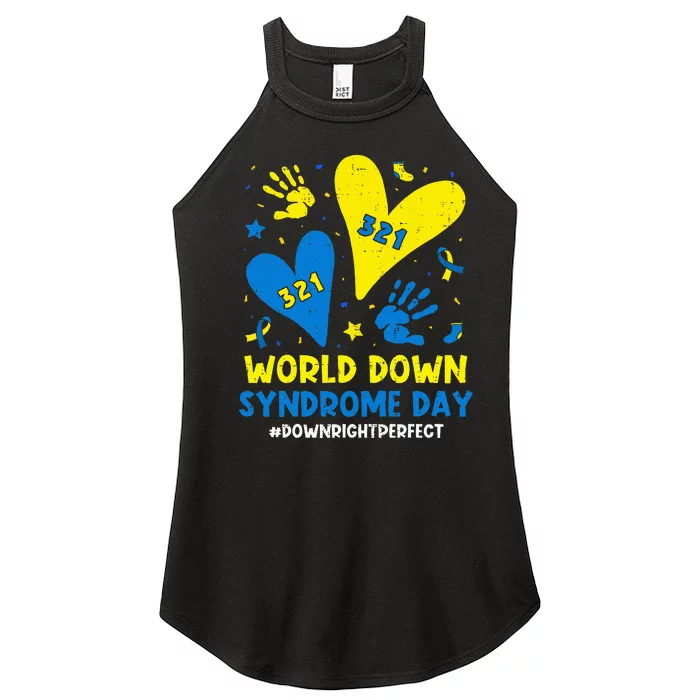 World Down Syndrome Day 321 Awareness Support Women’s Perfect Tri Rocker Tank