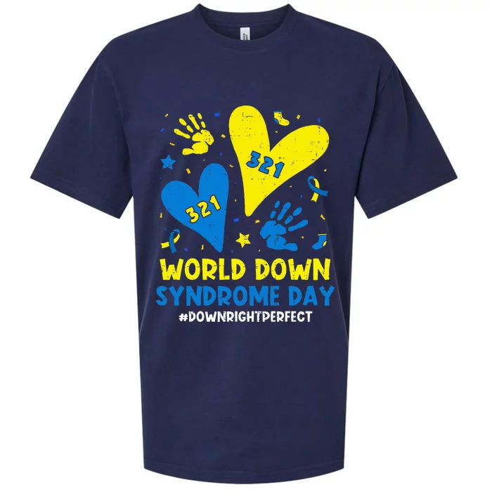 World Down Syndrome Day 321 Awareness Support Sueded Cloud Jersey T-Shirt