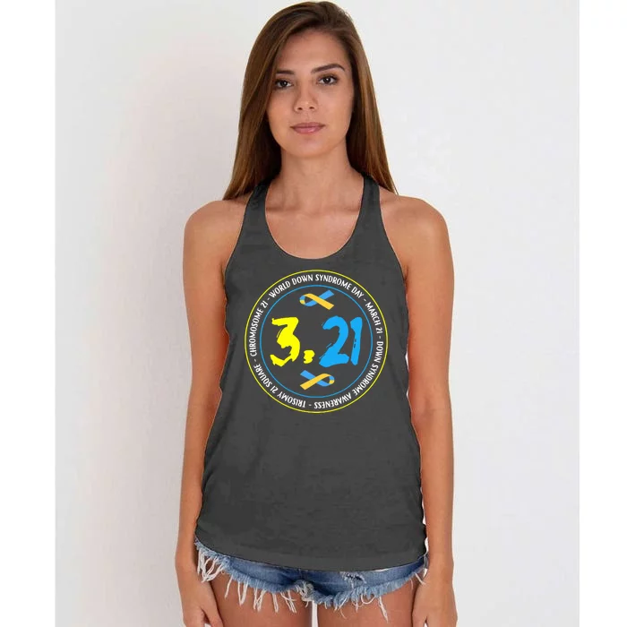 World Down Syndrome Day March 12st Women's Knotted Racerback Tank