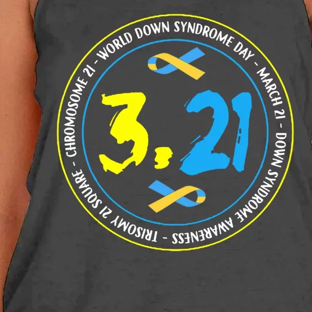 World Down Syndrome Day March 12st Women's Knotted Racerback Tank