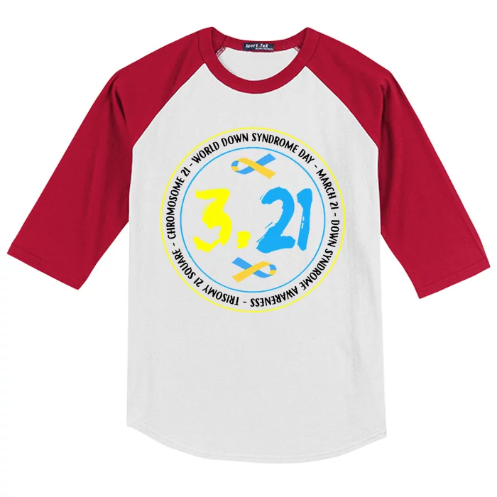 World Down Syndrome Day March 12st Kids Colorblock Raglan Jersey