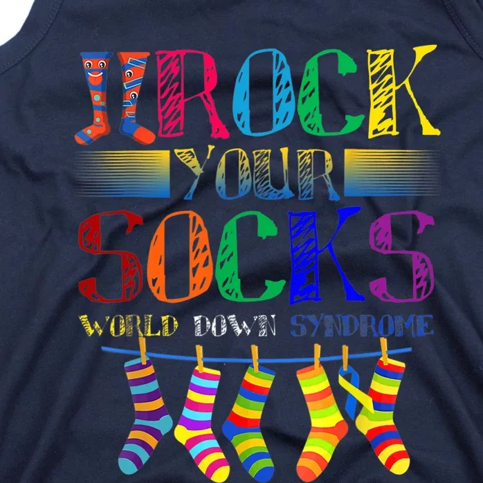 World Down Syndrome Day Rock Your Socks Globe Ribbon Tank Top