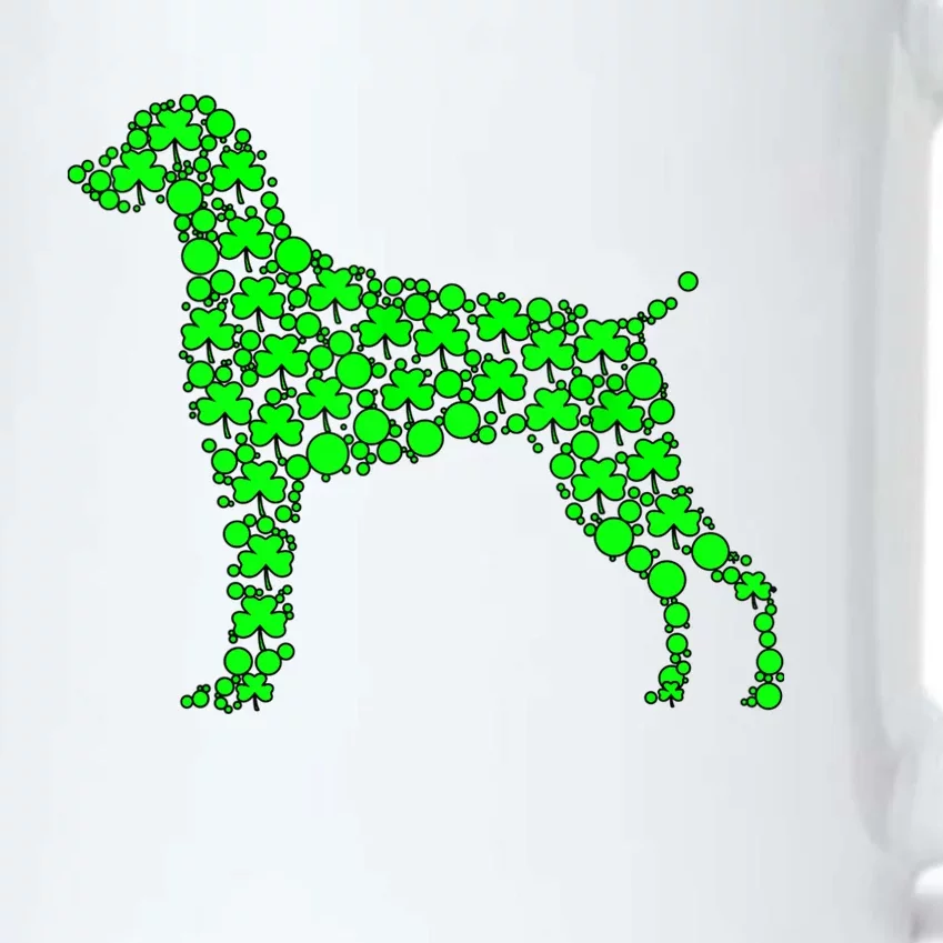 Weimaraner Dog Shamrock funny Leaf St Patrick Day Black Color Changing Mug