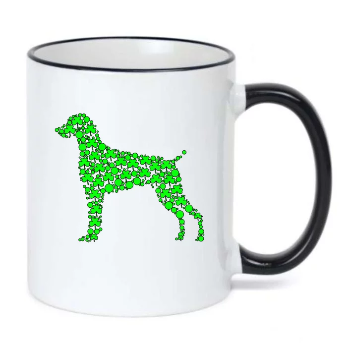 Weimaraner Dog Shamrock funny Leaf St Patrick Day Black Color Changing Mug