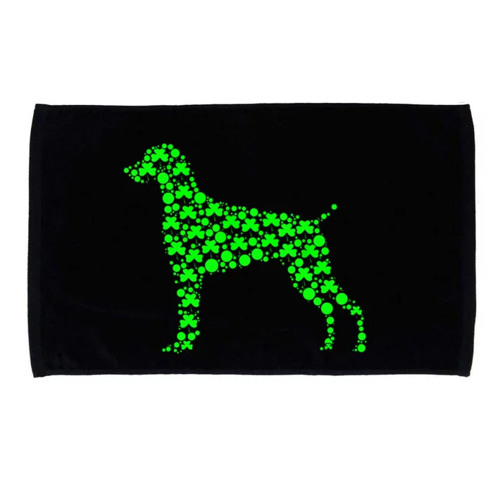 Weimaraner Dog Shamrock funny Leaf St Patrick Day Microfiber Hand Towel