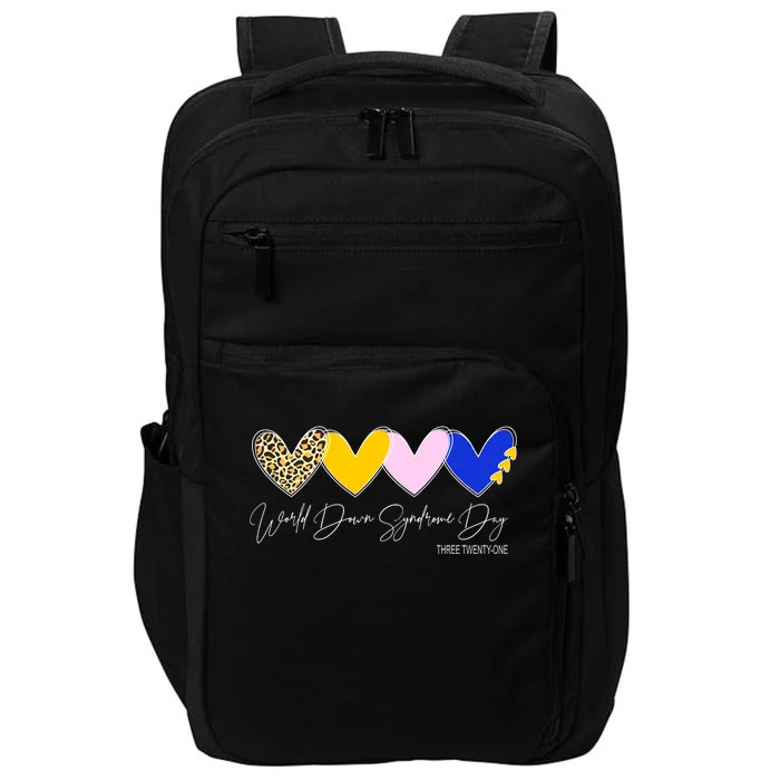 World Down Syndrome Day March 21st Awareness Heart Impact Tech Backpack