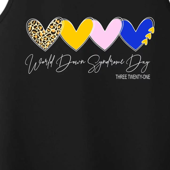 World Down Syndrome Day March 21st Awareness Heart Performance Tank