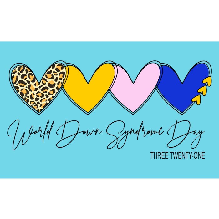 World Down Syndrome Day March 21st Awareness Heart Bumper Sticker