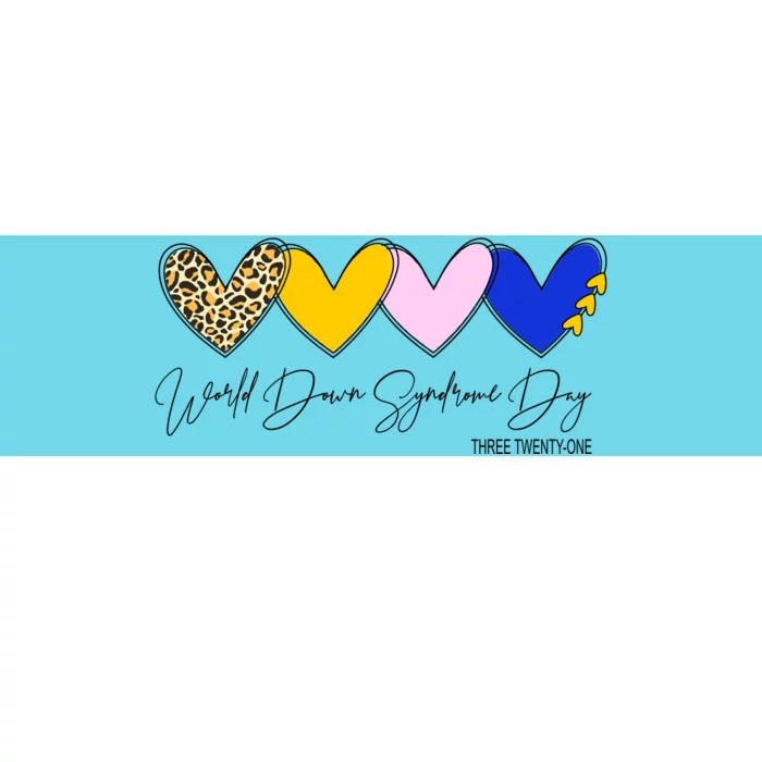 World Down Syndrome Day March 21st Awareness Heart Bumper Sticker