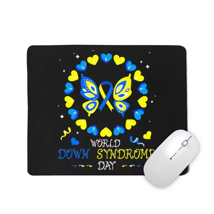 World Down Syndrome Day Awareness Socks Down Right Mousepad