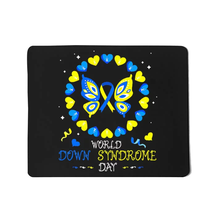 World Down Syndrome Day Awareness Socks Down Right Mousepad