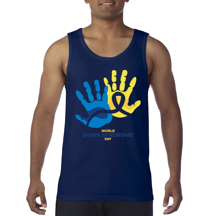 World Down Syndrome Day Handprint Awareness Tank Top