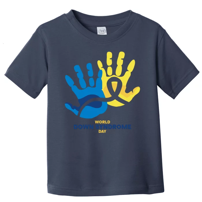 World Down Syndrome Day Handprint Awareness Toddler T-Shirt