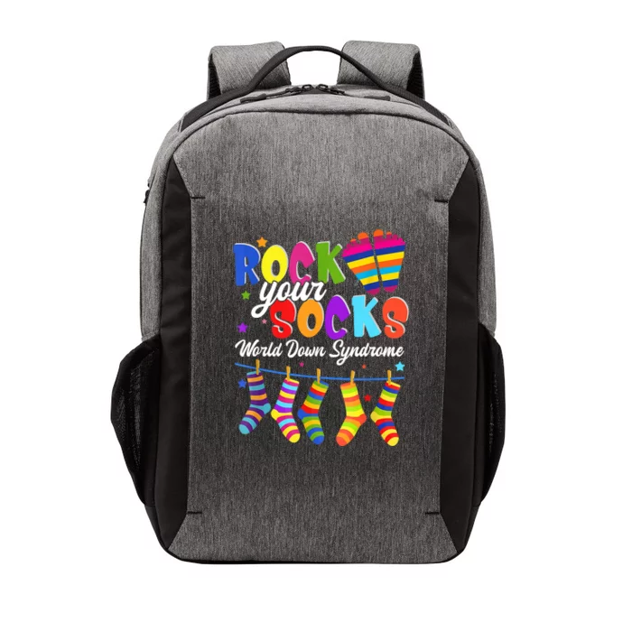 World Down Syndrome Day Rock Your Socks Awareness Vector Backpack