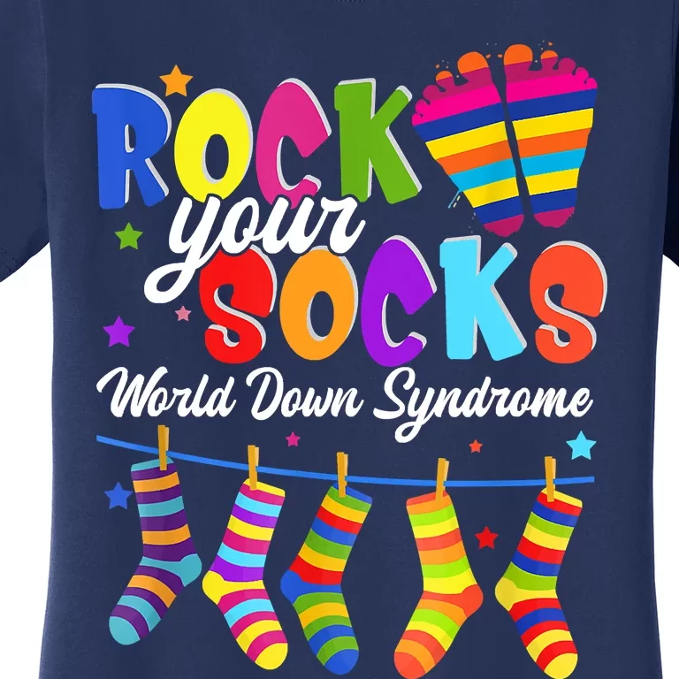 World Down Syndrome Day Rock Your Socks Awareness Women's T-Shirt