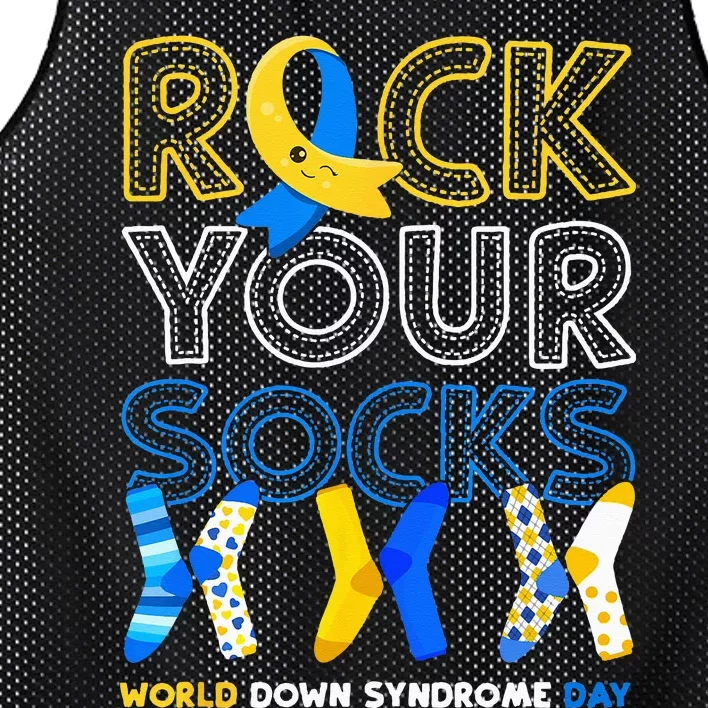 World Down Syndrome Day Rock Your Socks Awareness Mesh Reversible Basketball Jersey Tank