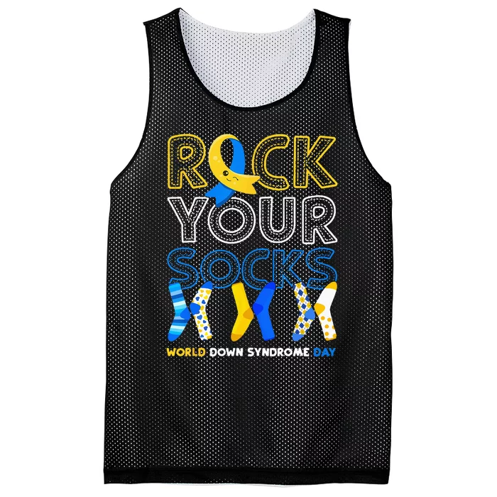 World Down Syndrome Day Rock Your Socks Awareness Mesh Reversible Basketball Jersey Tank