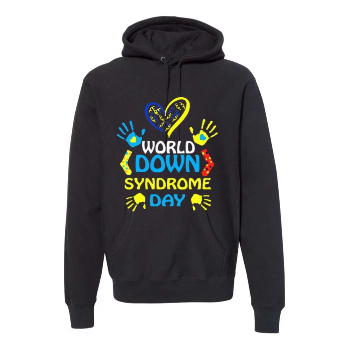 World Down Syndrome Day Support And Awareness 3.21 Premium Hoodie