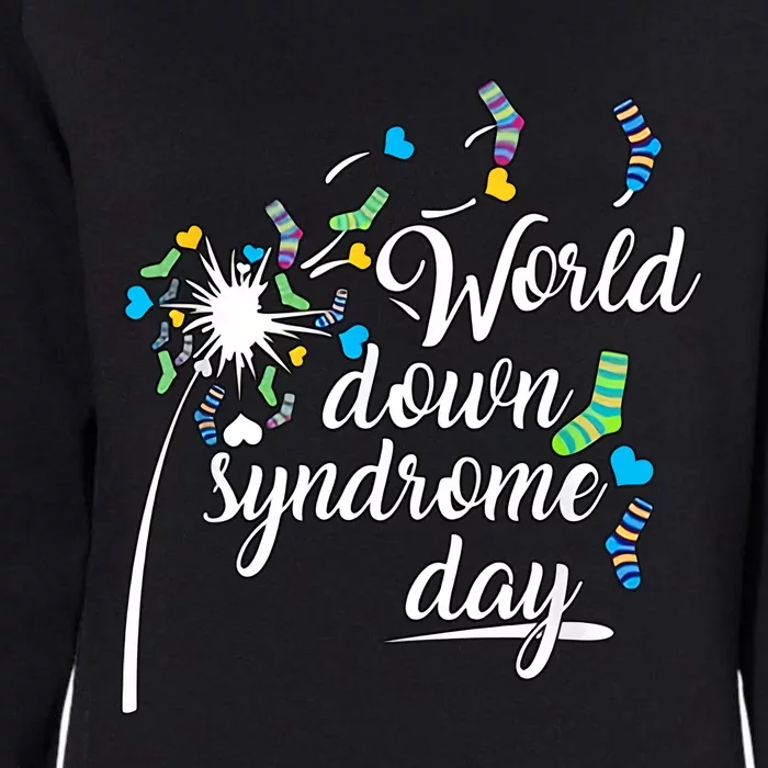 World Down Syndrome Day Extra Chromosome Dandelion Socks Down Syndrome Womens California Wash Sweatshirt