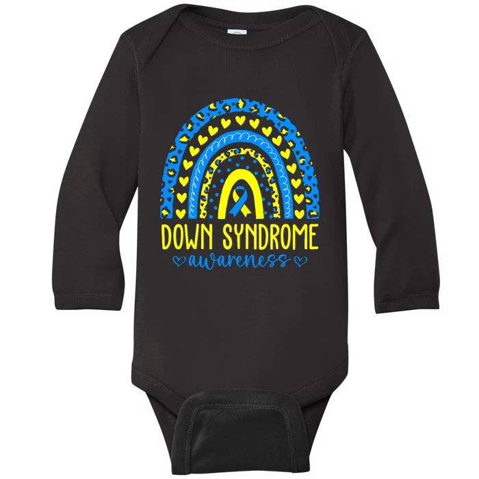 World Down Syndrome Day Rock Your Socks Awareness Baby Long Sleeve Bodysuit