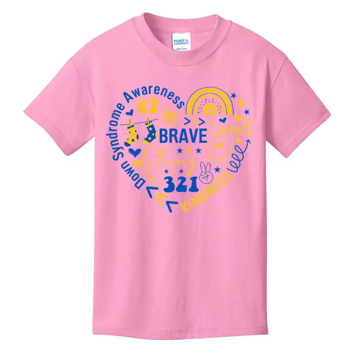 World Down Syndrome Day Awarenes 3.21 Heart Kids T-Shirt