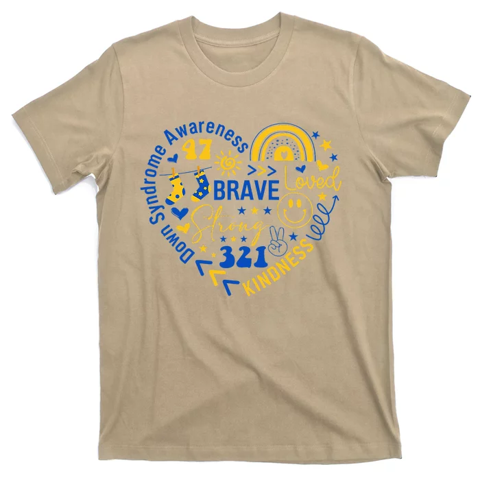 World Down Syndrome Day Awarenes 3.21 Heart T-Shirt