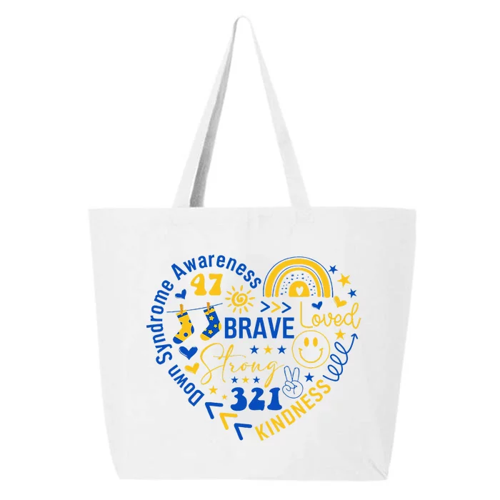 World Down Syndrome Day Awarenes 3.21 Heart 25L Jumbo Tote