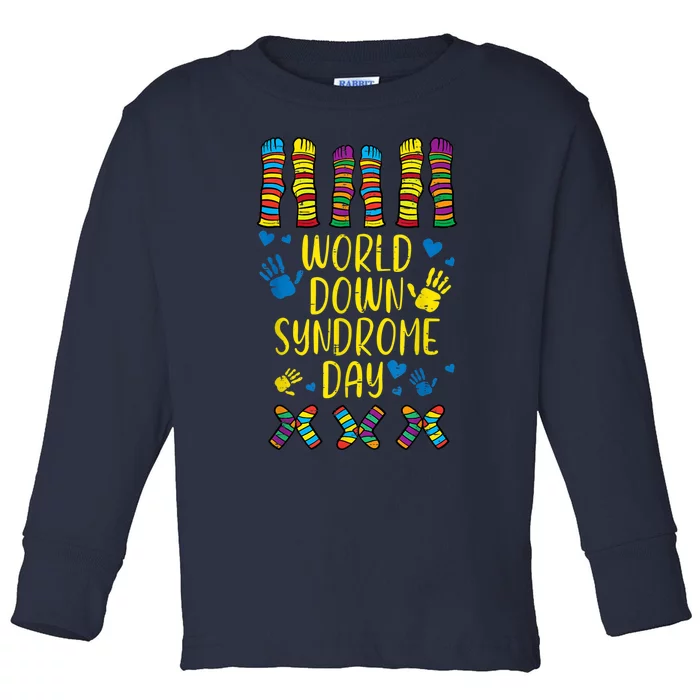 World Down Syndrome Day Socks WDSD Awareness Women Toddler Long Sleeve Shirt