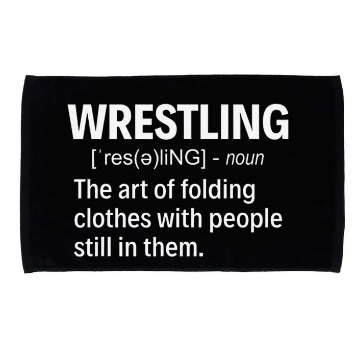 Wrestling Definition Shirt Funny Saying Wrestler Wrestling Microfiber Hand Towel