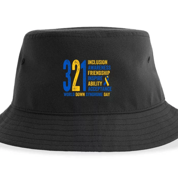 World Down Syndrome Day 3.21 Inspire And Awareness Ribbon Sustainable Bucket Hat