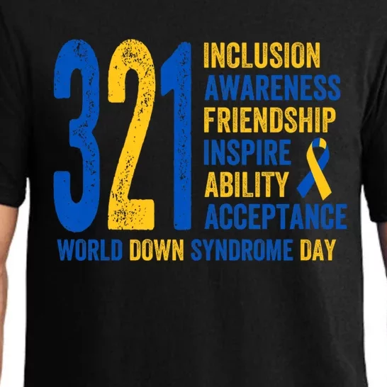 World Down Syndrome Day 3.21 Inspire And Awareness Ribbon Pajama Set