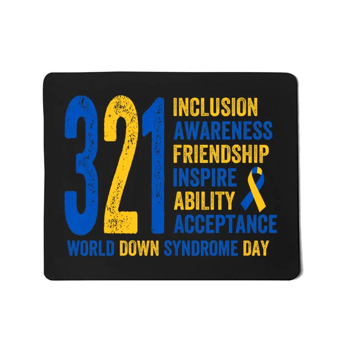 World Down Syndrome Day 3.21 Inspire And Awareness Ribbon Mousepad