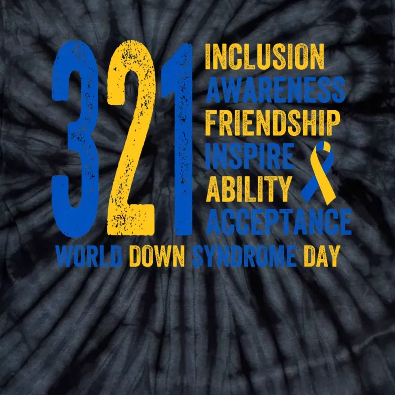 World Down Syndrome Day 3.21 Inspire And Awareness Ribbon Tie-Dye T-Shirt