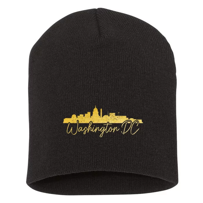 Washington D.C. Skyline Vintage Pride Short Acrylic Beanie