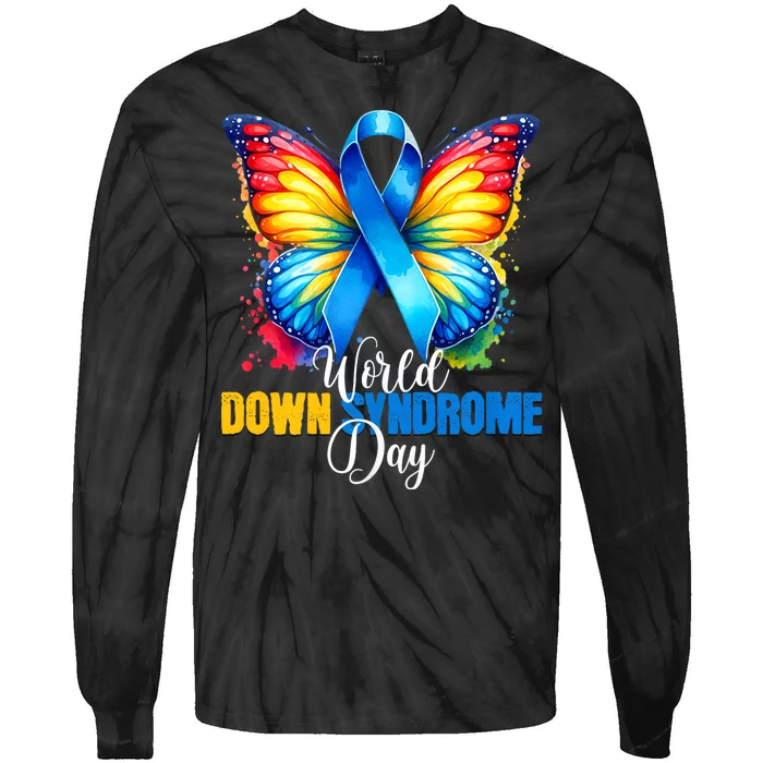 World Down Syndrome Day Rock Your Socks Awareness Tie-Dye Long Sleeve Shirt