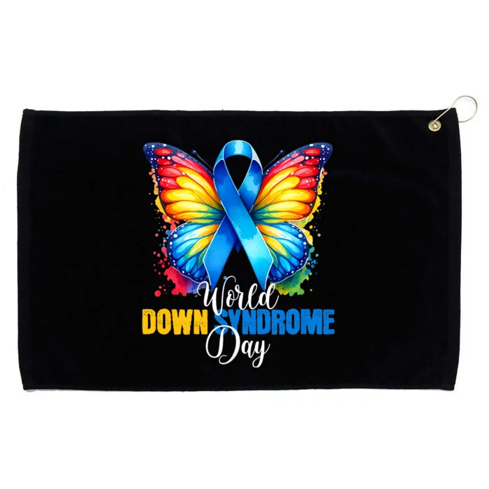 World Down Syndrome Day Rock Your Socks Awareness Grommeted Golf Towel