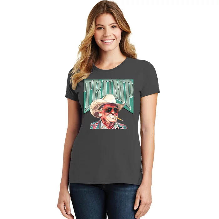 Western Donald Trump Cowboy Maga Women's T-Shirt