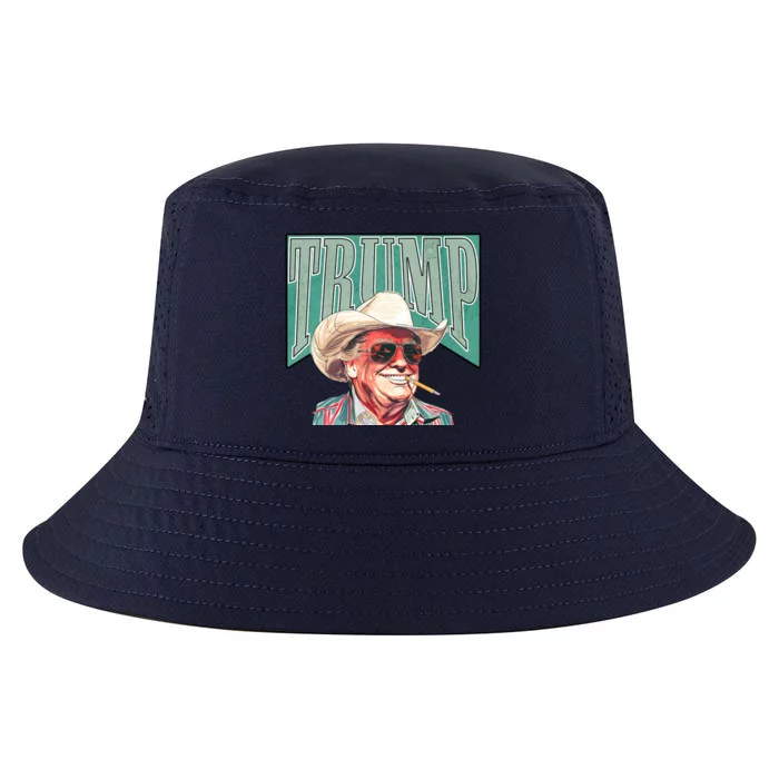 Western Donald Trump Cowboy Maga Cool Comfort Performance Bucket Hat